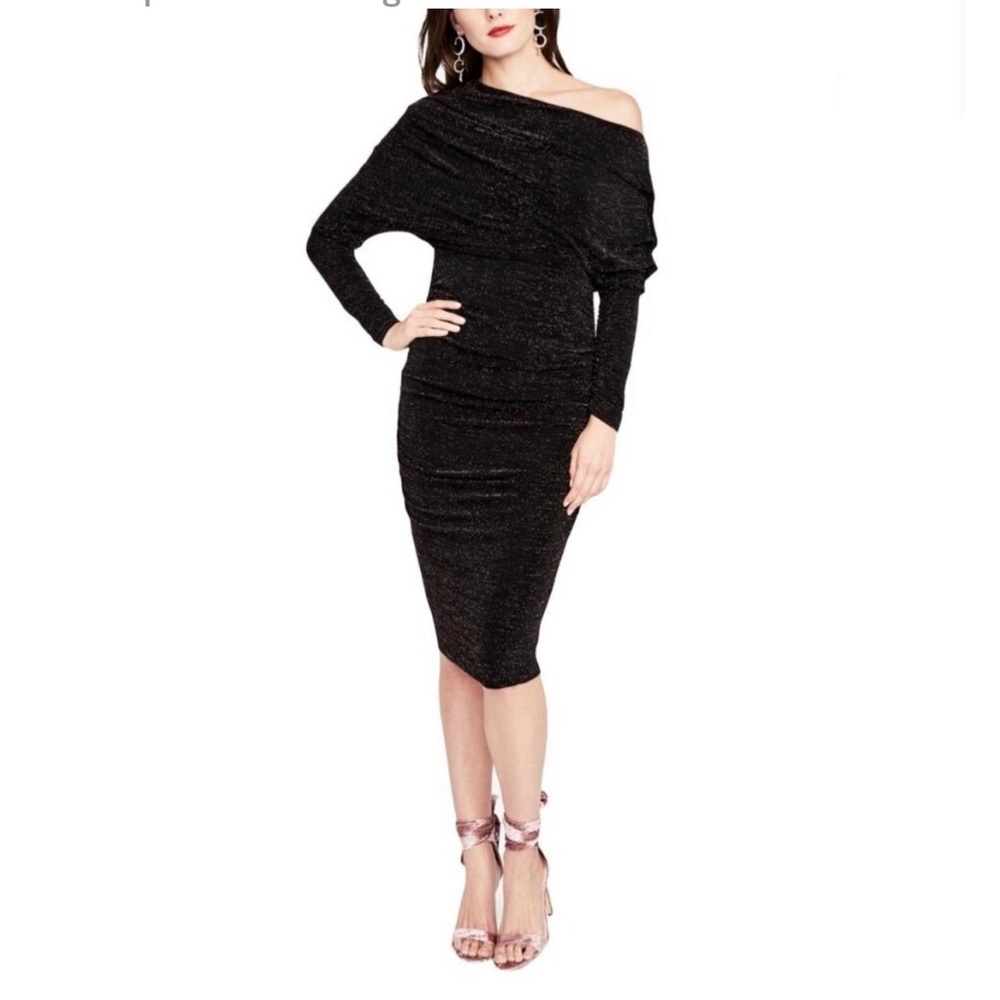 Rachael Roy Elegant Black Off-Shoulder Dress